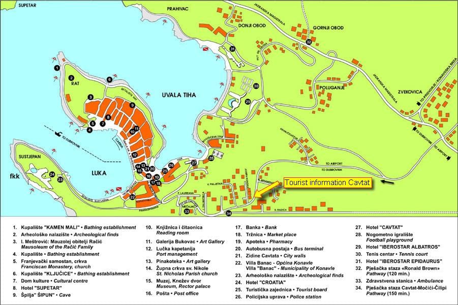 harta cavtat, croația 