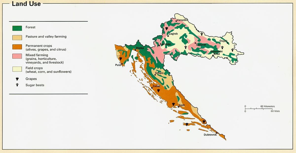 harta croației climatice