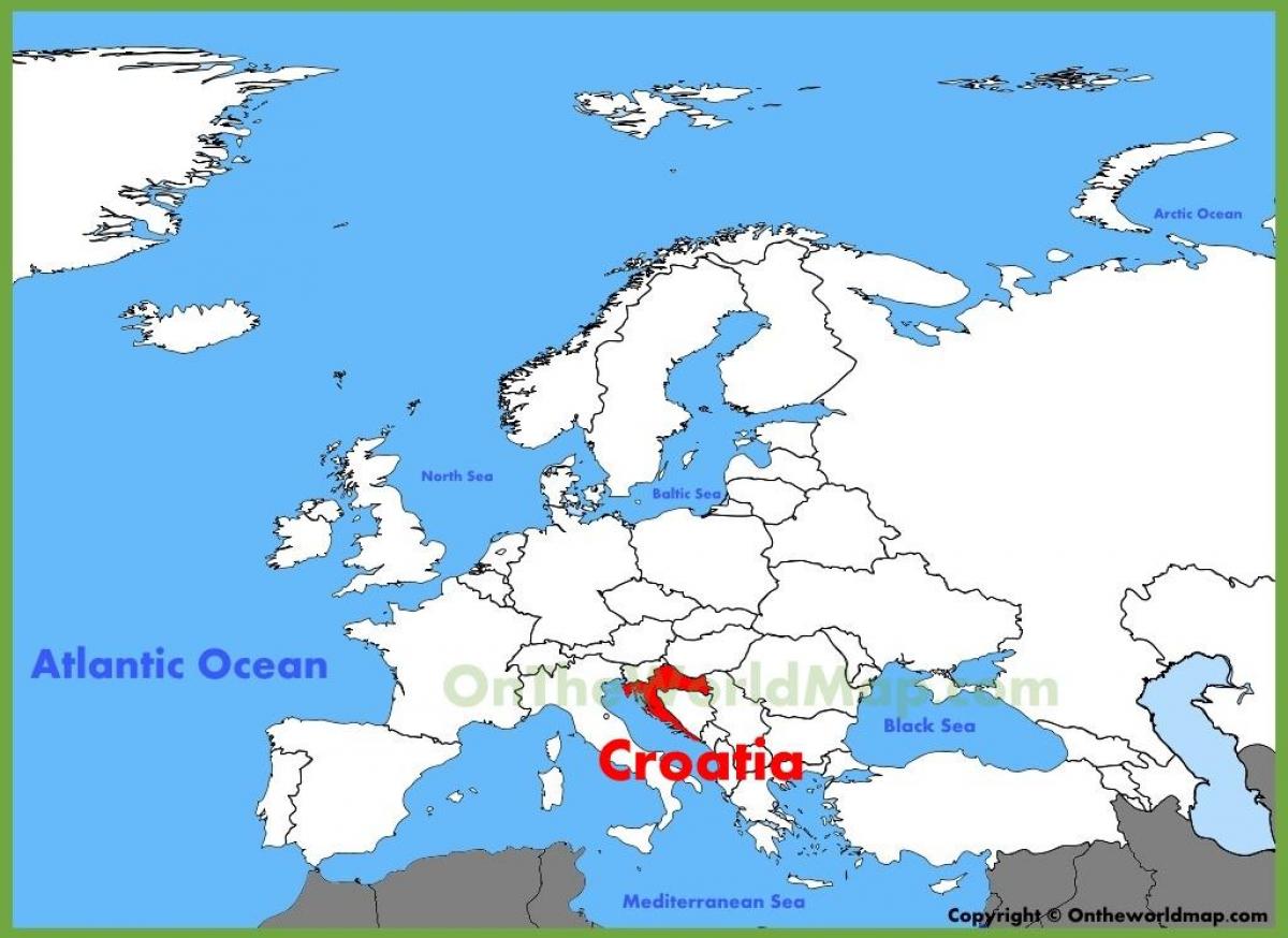 croația localizare pe harta lumii