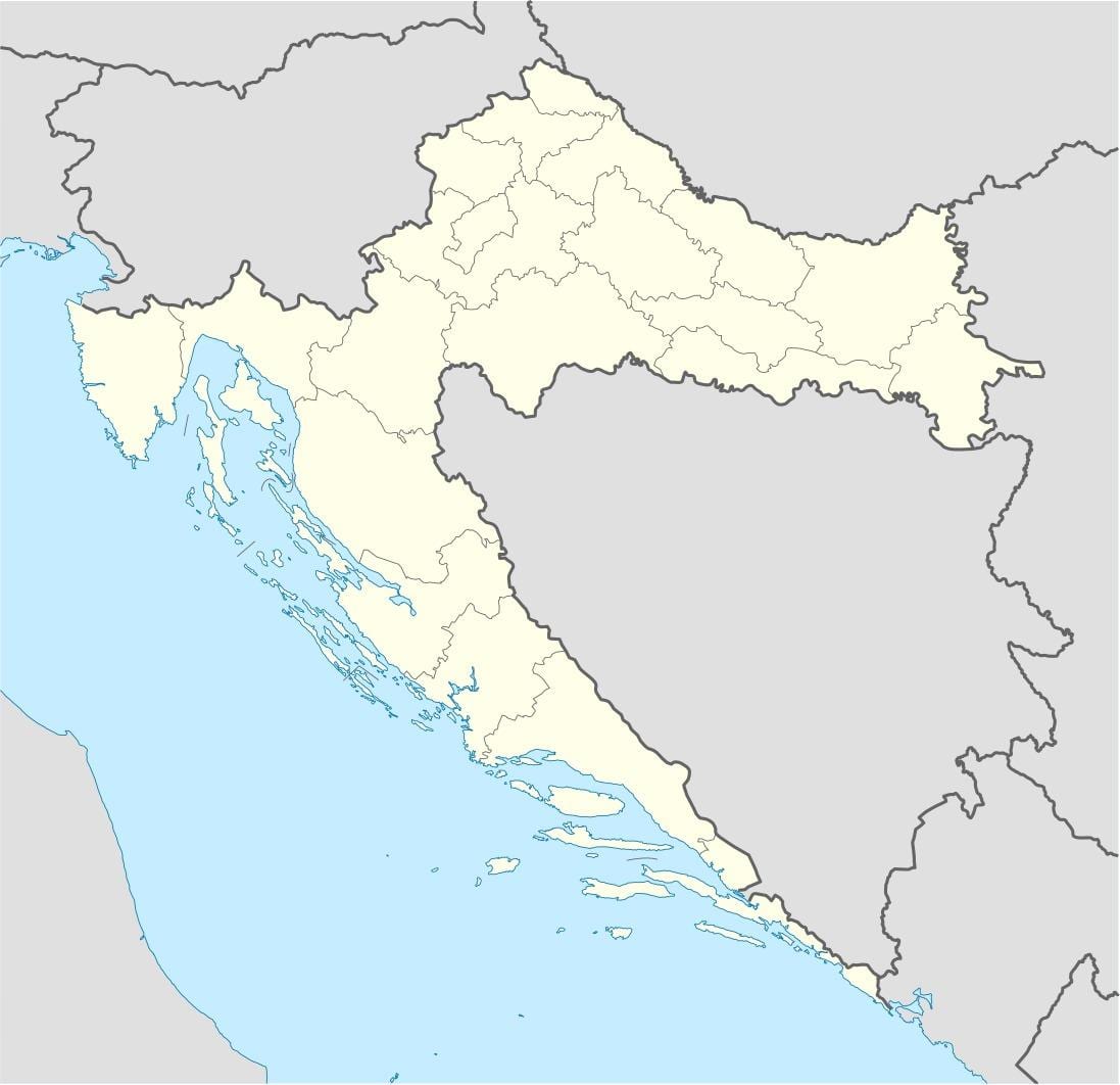 croația locație hartă