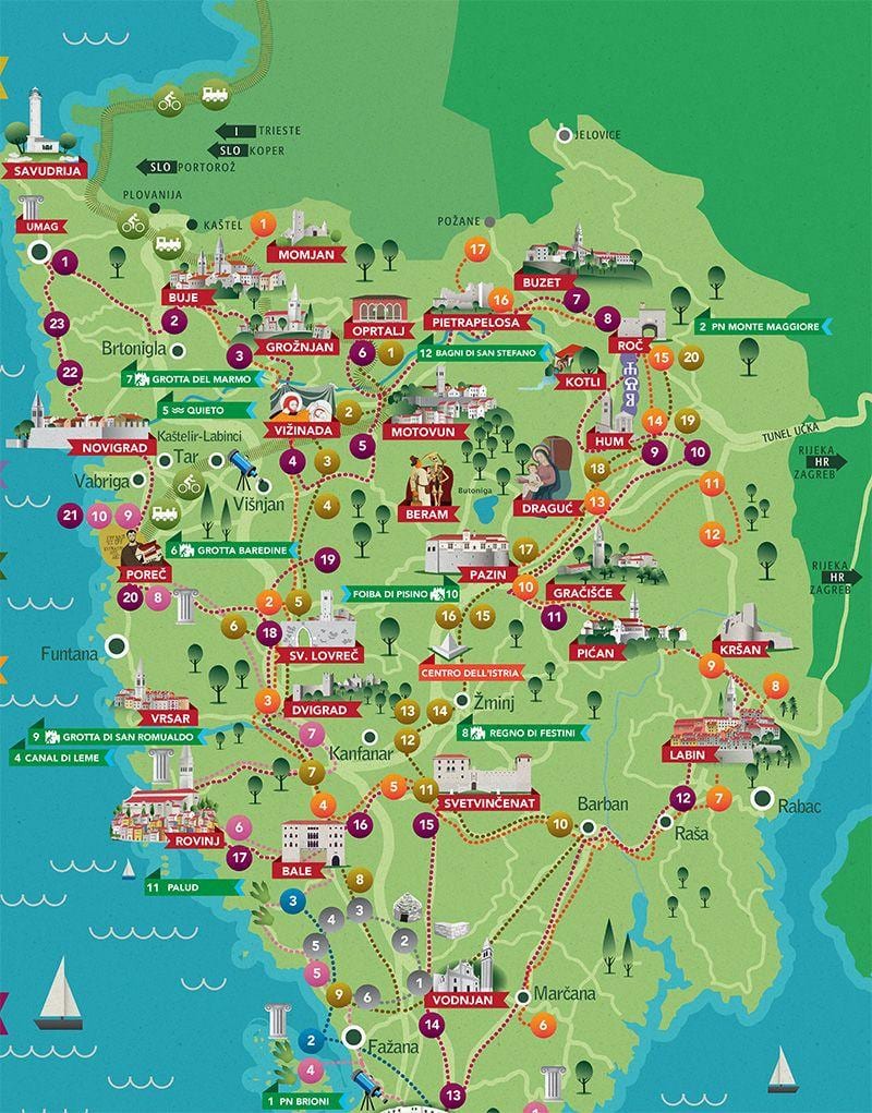 harta istria croația