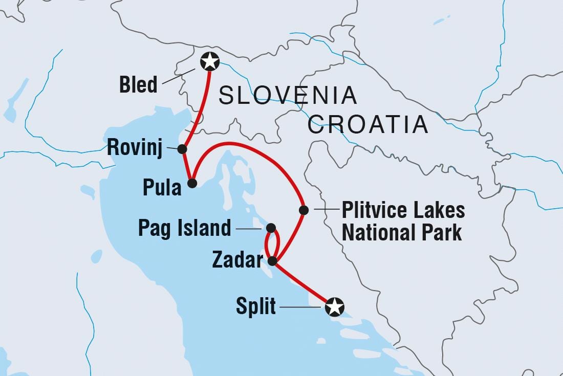 plitvice croația hartă