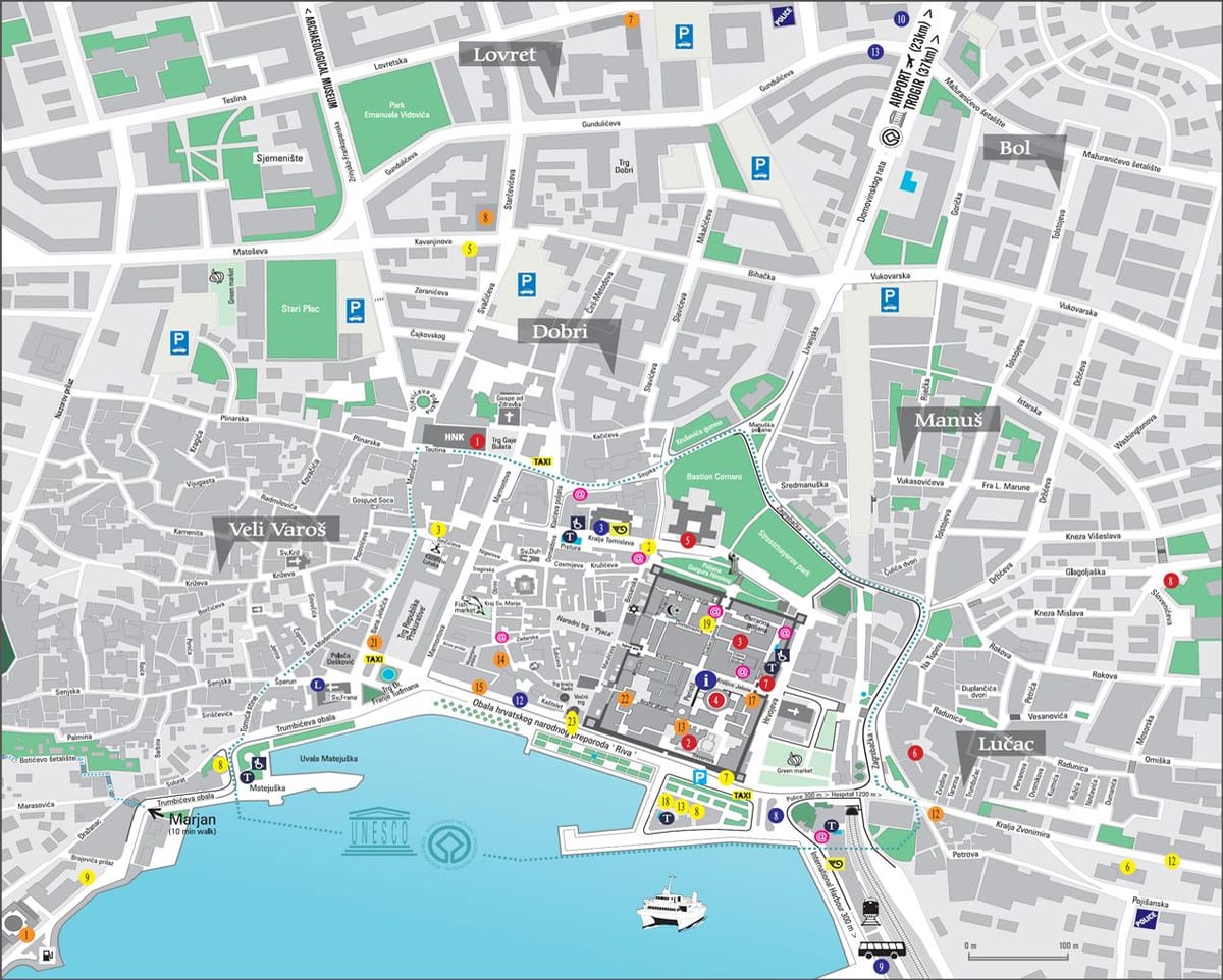 hartă split, croația