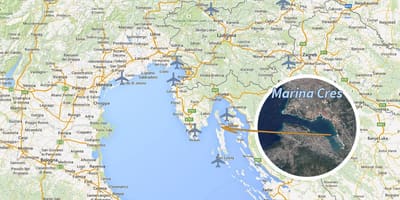Cres croația hartă