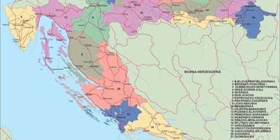 Harta croația hartă vector