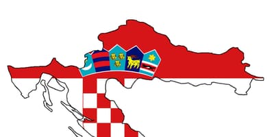 Croația harta flag
