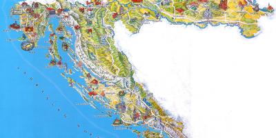 Croația atracții turistice hartă