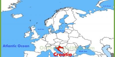 Croația localizare pe harta lumii