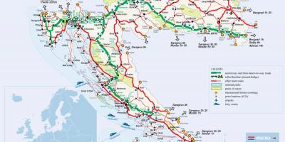 Harta croației tren