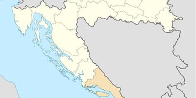 Hartă dalmația, croația 