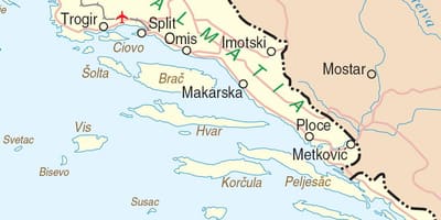 Harta de sud croația