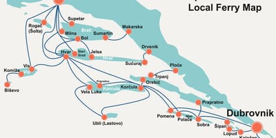 Harta litoralului croat