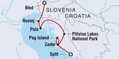 Plitvice croația hartă