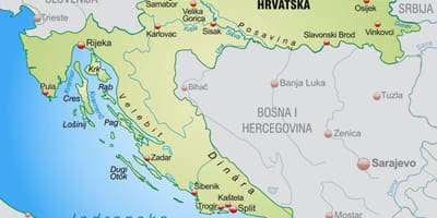 De nord croația hartă