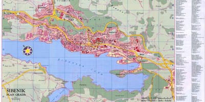Harta sibenik, croația