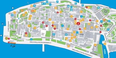 Harta zadar, croația